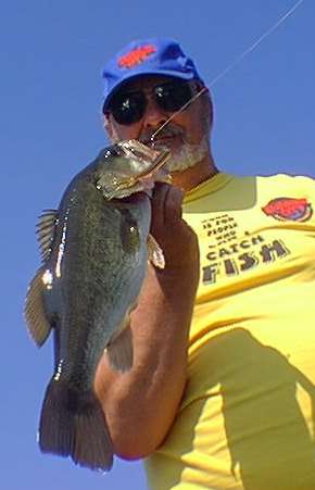 A golden shiner Fin-F fish is the author's first choice for catching them just outside the cover.