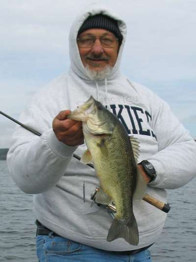 Early fall dropshot bass